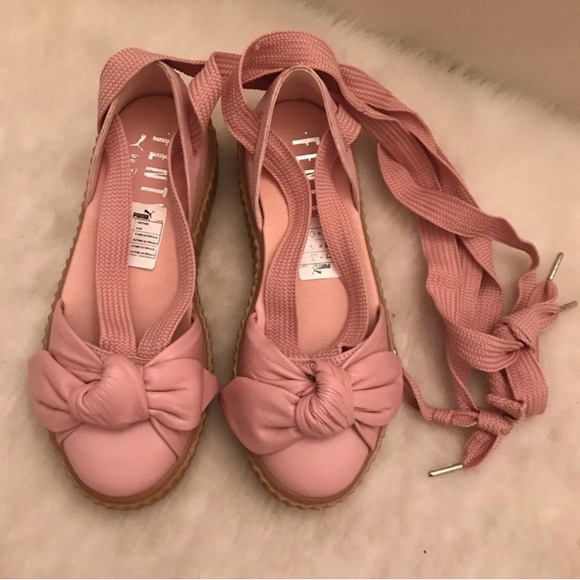 Fenty x Puma Pink Bowed Creeper Sandals - Picture 2 of 6